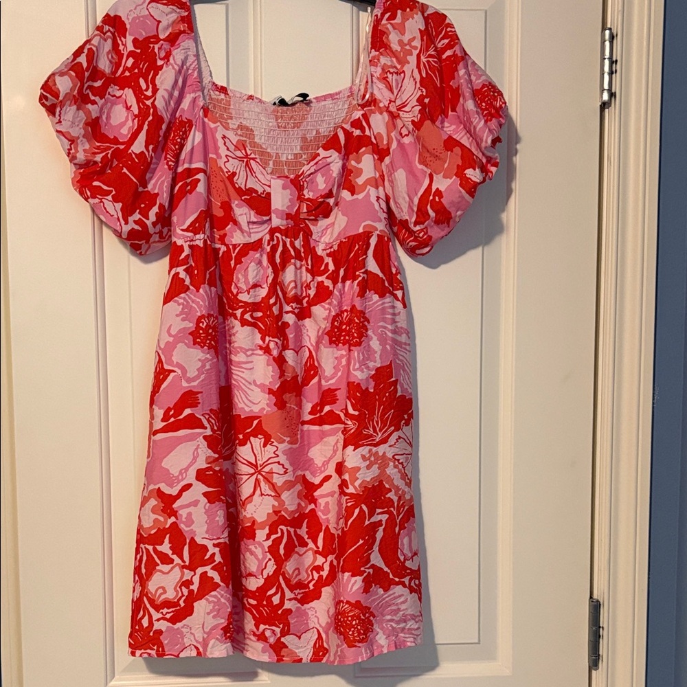 Petal & Pup Red and Pink Floral Dress